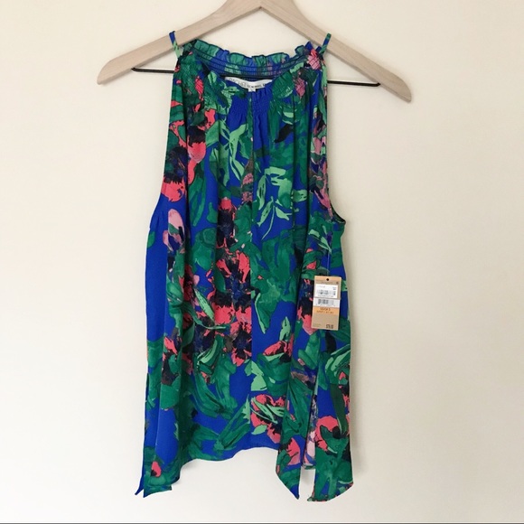 RACHEL Rachel Roy Tops - NWT Rachel Roy Blue Floral Tank